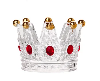 Gold(Red Diamond) Многофункциональная Хрустальная пепельница в форме короны пепельница для сигарет Пепельница для сигар - Цвет: Gold(Red Diamond)