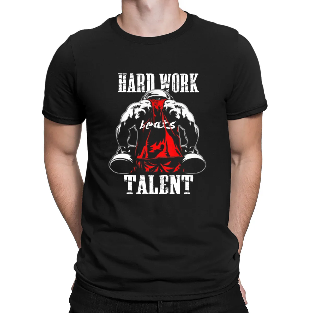 Hardwork Beats Talent Ограниченная серия футболка с круглым вырезом на заказ летняя одежда мужская футболка потрясающая сумасшедшая модная футболка Anlarach
