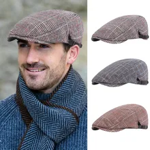 Мужская и Женская Шапка для мальчика, Шапка для мальчика, Мужская Зимняя кепка, пиковая Кепка для газетчика, плоская кепка с узором в елочку, Шапка для мальчика, Женская Шапка