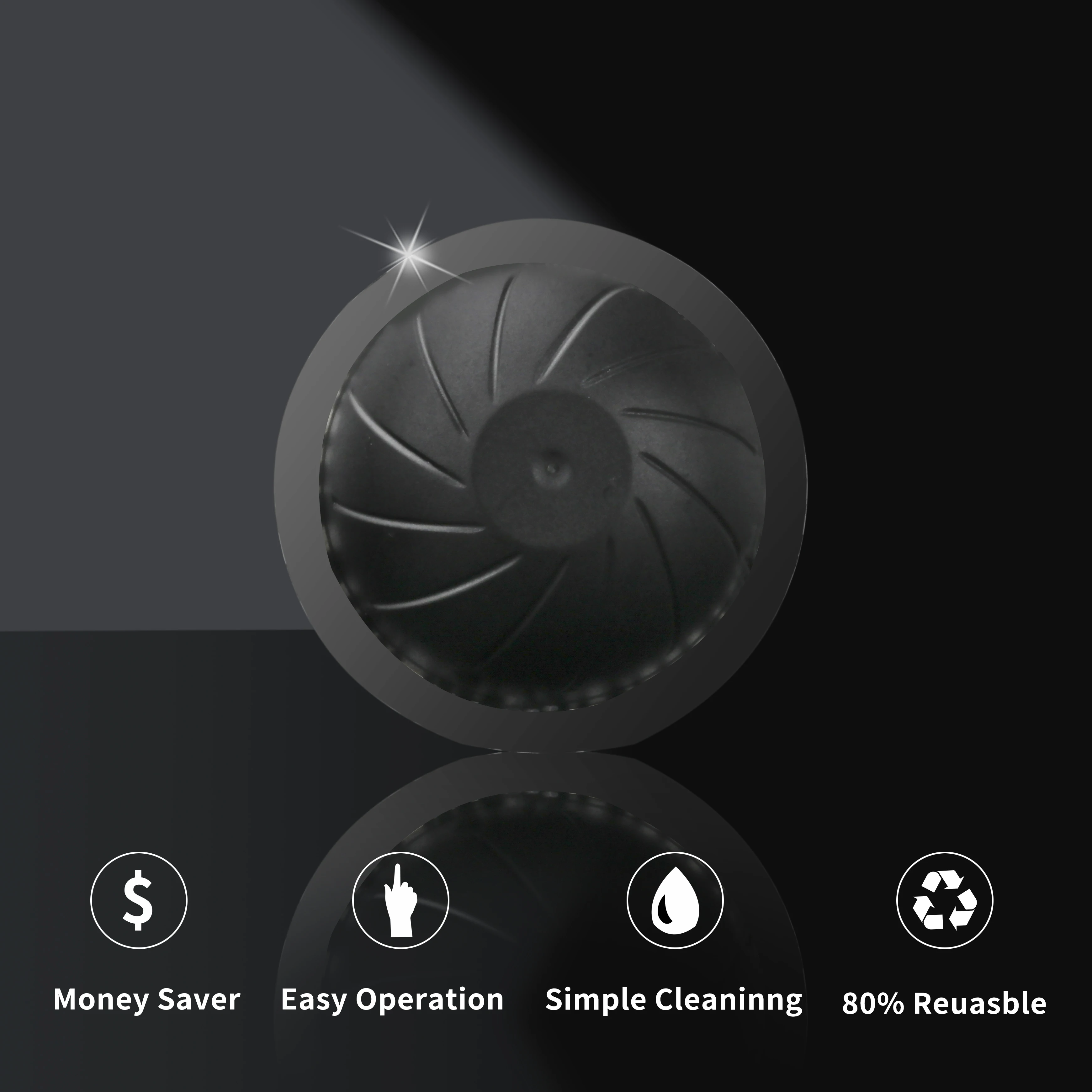 Icafilas Capsule Di Caffè Per Nespresso Vertuo Next & Env150 Vertuoline Plus Capsule Di Riempimento Ricaricabili Per Uso Alimentare Pp Big Cup 230Ml