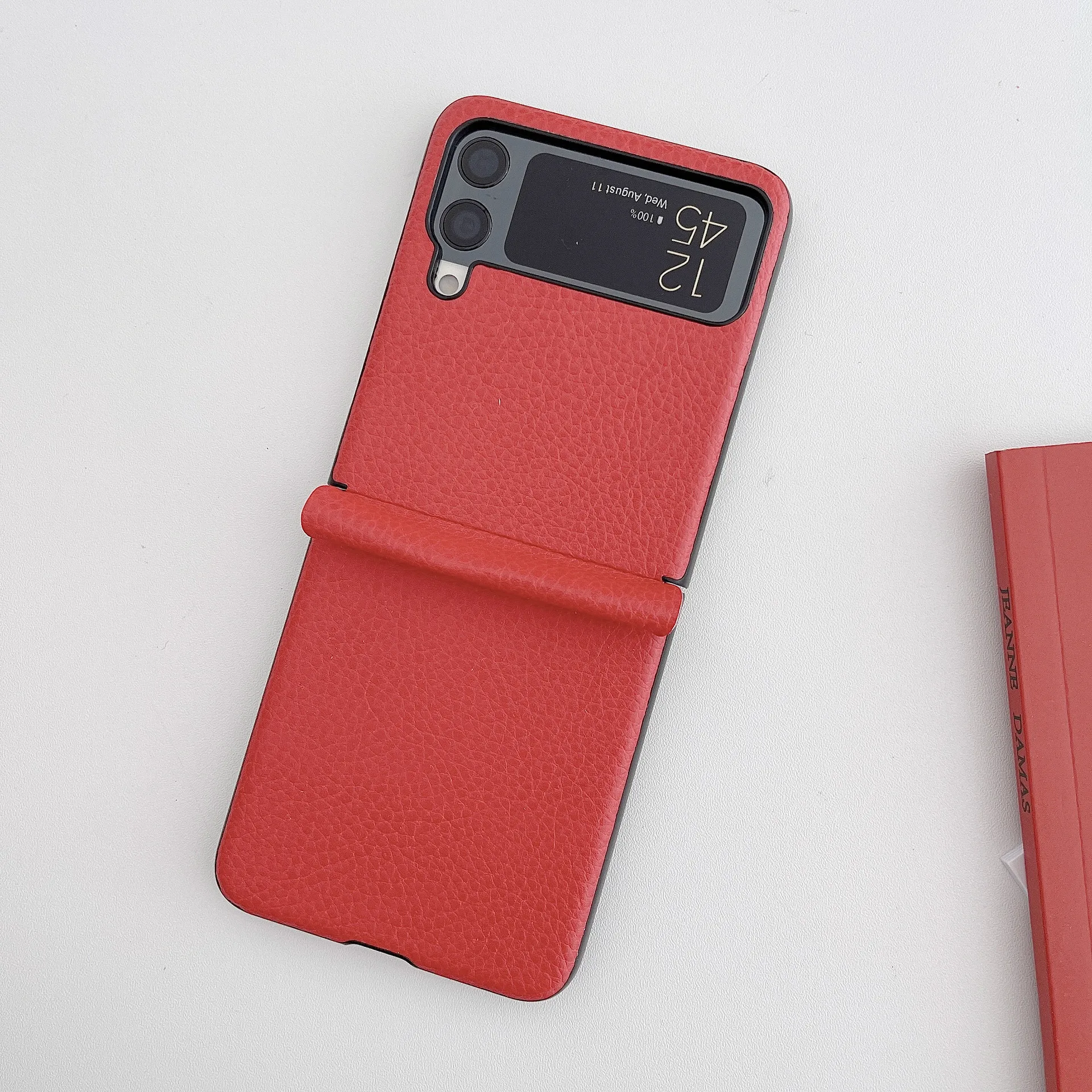 Lychee Pattern Luxury Leather Fold Case - Anti-Knock Design