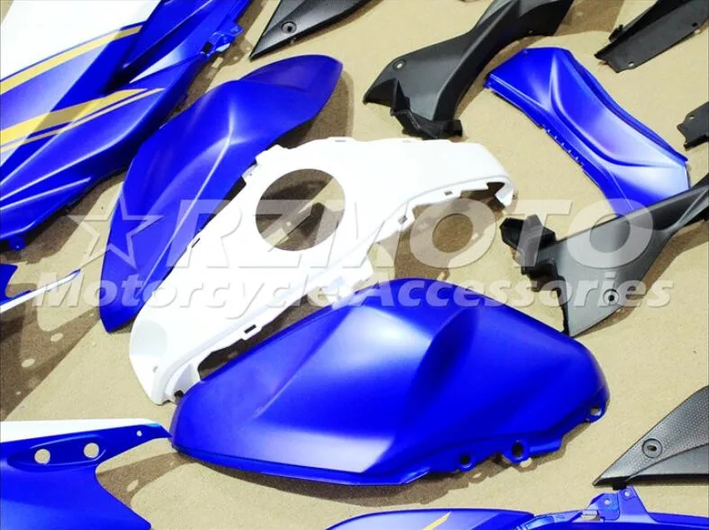 4 подарки стиль ABS литьевая форма мотоцикл Обтекатели подходит для YAMAHA R3 R25- 15-19 Кузов Набор Синий белый Холодный