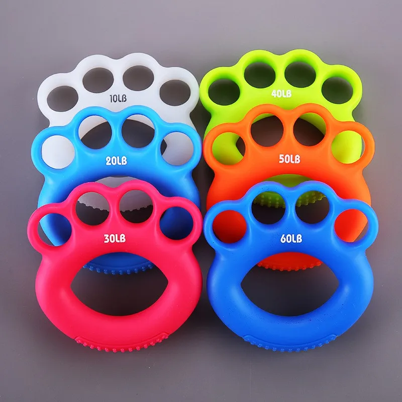 10 pounds Grip rubber ring ладони удар палец реабилитации хват тренировочный кольцо случайный цвет - Цвет: 10 pounds