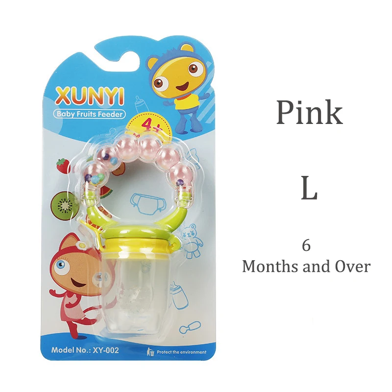 Pink L 1 шт. бутылочка для кормления свежих продуктов, Детская соска для кормления детей, кормушка для фруктов, соски для кормления, безопасные детские принадлежности, соска, бутылочки - Цвет: Pink L