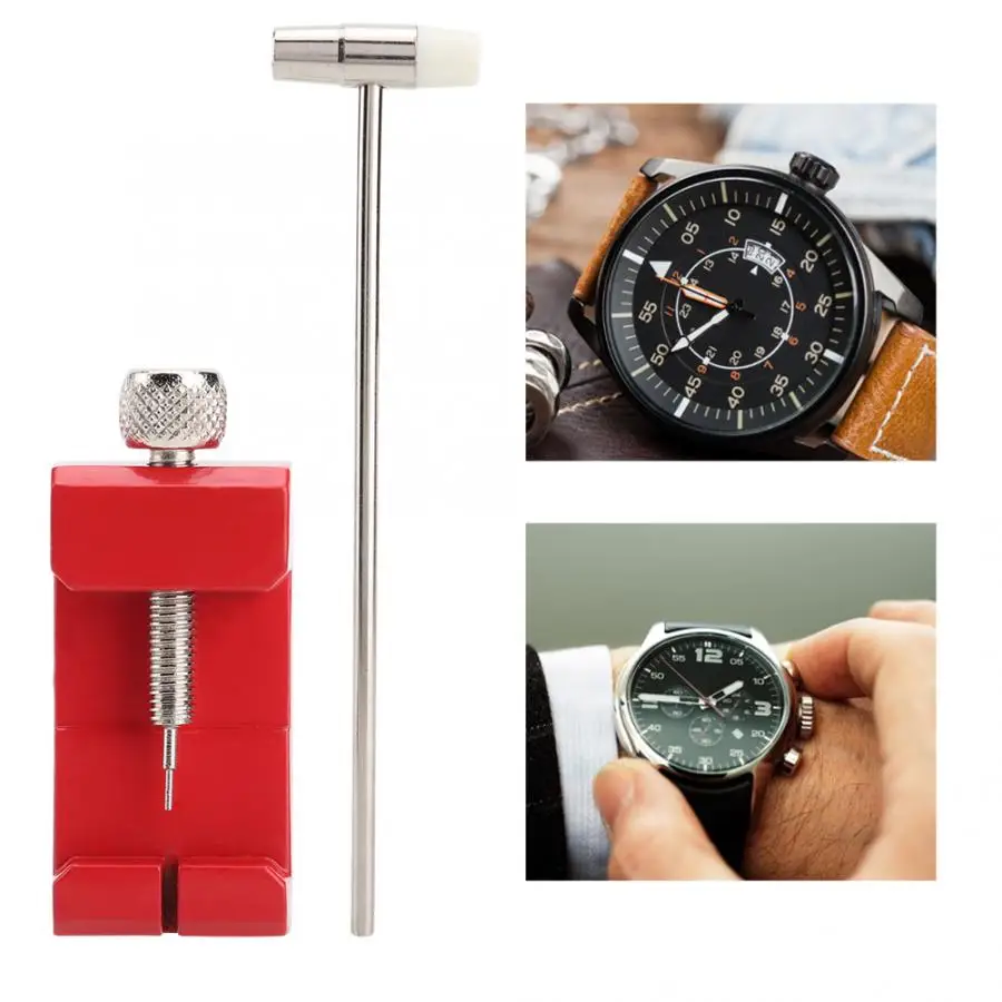 

Watchband Watch Strap Remover Hammer Set Watch Repairing Tool with Spare Head Watch Parts Watch Repair Tool for Watchmaker