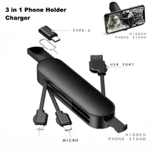 Многофункциональный 3 в 1 USB кабель Micro usb type-C кабель для iPhone для samsung для HUAWEI швейцарская армейская форма ножа зарядный кабель