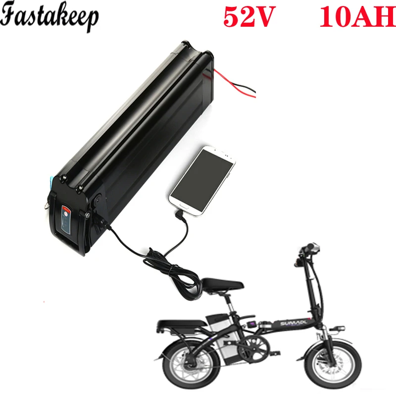 USB sliverfish e-bike 52v 10ah 15AH 20AH ebike batteri bike battery packs batteries for 48v 1000w 1500w bafang electric | Спорт и