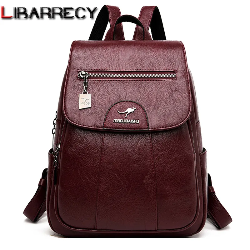 Женский качественный кожаный рюкзак Mochila Feminina, дизайнерская школьная сумка для девочек-подростков, Брендовая женская сумка для отдыха и путешествий, Sac A Dos