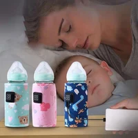Portable USB Baby Bottle Warmer Travel Milk Warmer Infant Feeding Bottle Heated Cover Insulation Thermostat  Heater Dropshipping 2