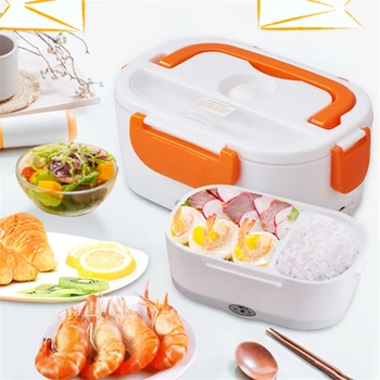 

Portable Electric Heating Lunch Box with Spoon Thermostat Food Warmer Food Heater Rice Container for Office Car Lunch Box