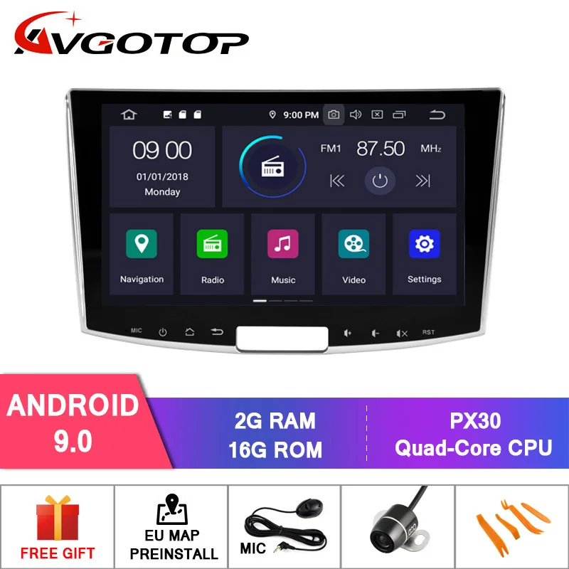 AVGOTOP Android 9,0 4 Гб+ 64 ГБ Автомобильный dvd-плеер для VW PASSAT B7/CC 2012- ips HD экран навигация