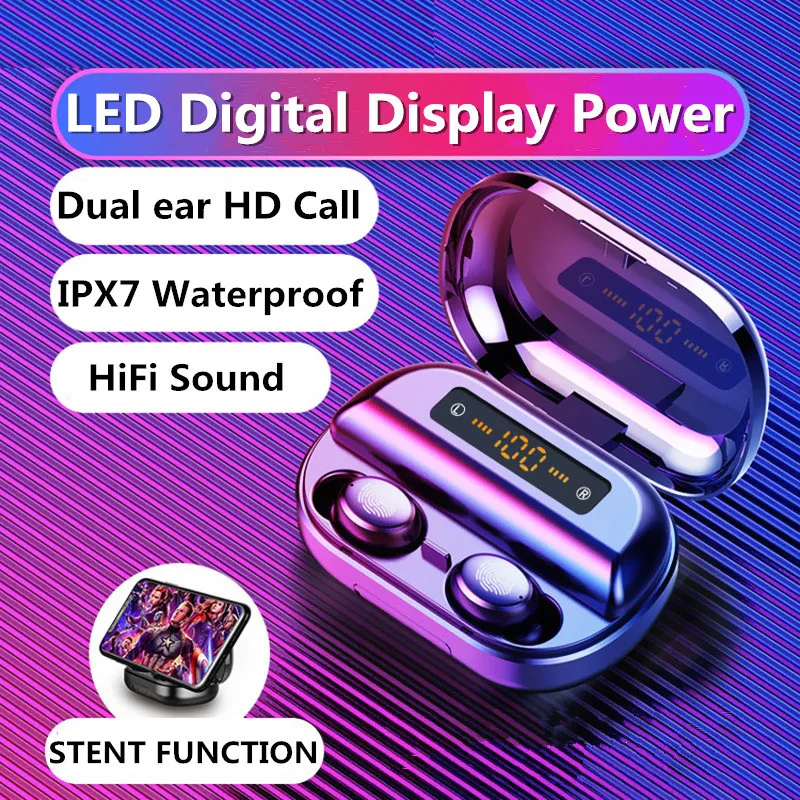 Беспроводные наушники TWS Bluetooth 5 0 сенсорные мини-наушники hi-fi звук с микрофоном