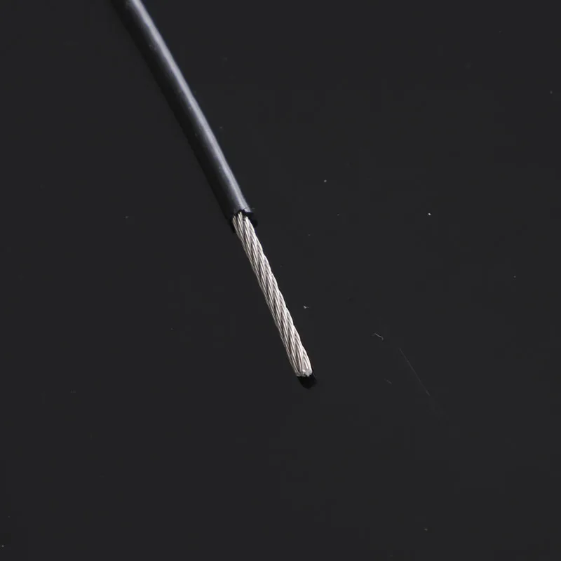 Black PVC Plastic Coated Stainless Steel 304 Wire Rope Cable 0.38MM-6MM Total Diameter HQ BR01 stainless steel wire rope steel wire rope