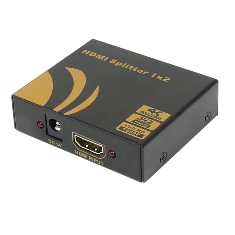 4K HDMI сплиттер 1X2 усилитель HDMI 1,4 повторитель UHD HDMI 1 в 2 разветвитель 4K концентратор коробка для 4K HDTV синий dvd-плеер ПК ноутбук