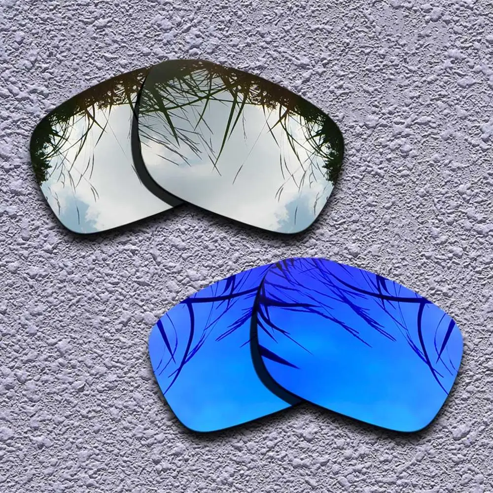 Silver-Purple 2 пары поляризованных сменных линз для солнцезащитных очков Oakley Holbrook-несколько вариантов - Цвет линз: Silver-Purple