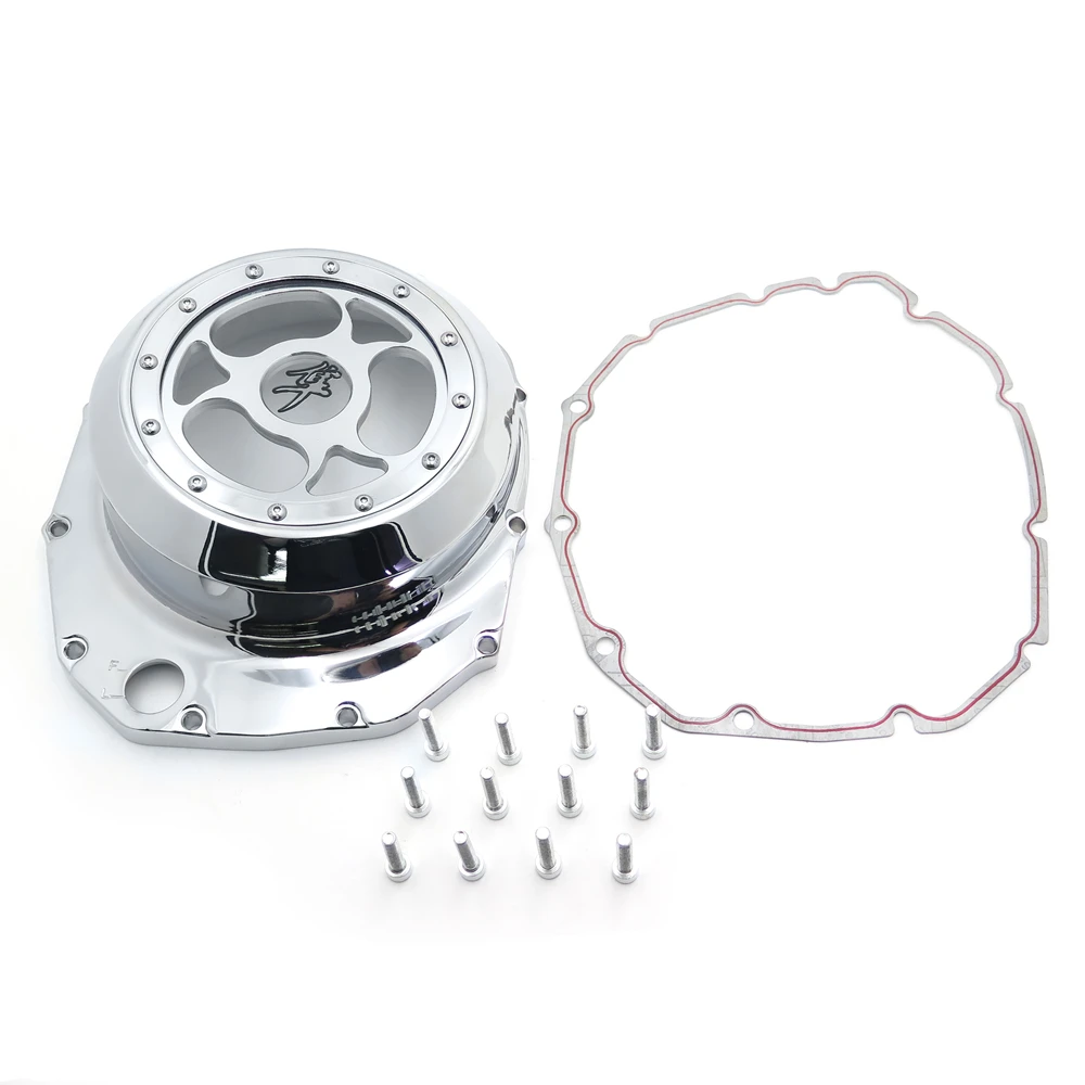 Aftermarket Free Shipping Motorcycle Parts See Through Engine Clutch Cover For Suzuki GSX1300R Hayabusa B-king 1999-2019 Black