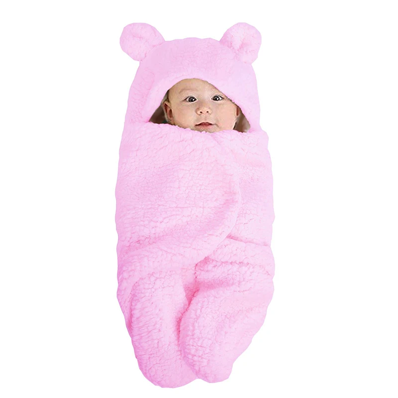 Baby Boy Girls Blanket Newborn Baby Swaddling Blanket Warps Cotton Warm Sleepsack Lamb Cashmere Winter Autumn YAB015