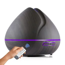 Humidificador de aire con control remoto, difusor de aceites esenciales, ultrasónico, con luces LED de colores, ideal para el hogar o aromaterapia, capacidad de 500ml