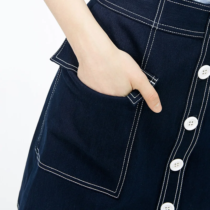 Vero Moda женская джинсовая мини-юбка с высокой талией и пуговицами | 319237528