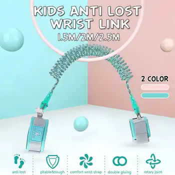 

1.5/2/2.5m Child Kid Anti-lost Safety Leash Wrist Link Strap Rein Traction Rope with Night Vision LED Flash Shining Walking Hand