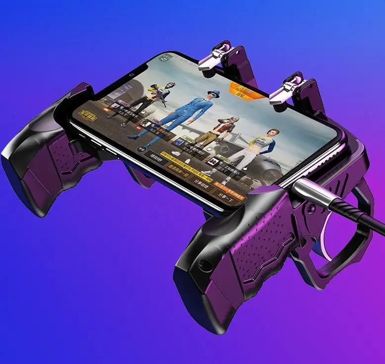 K21 4 палец для игрового джойстика быстрая съемка кнопки контроллера для PUBG правила выживания игрового джойстика игрового контроллера геймпад для IOS и Android