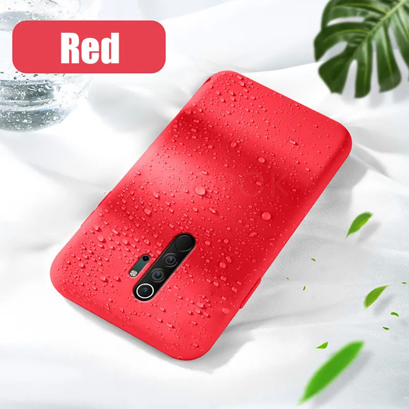 Жидкий силиконовый чехол для Xiao mi Red mi Note 7 8 Pro 7 7A 8A 6A 6 Pro тонкий мягкий чехол s для Xiaomi mi 8 9 SE Lite Pro 9T 5X 6X - Цвет: Red