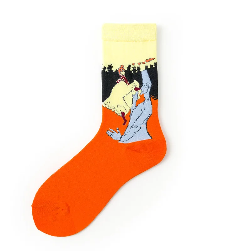 Уличная мода тренд длинное Аватар абстрактная живопись маслом художественные Носки обувь для мужчин и женщин Новинка узор Harajuku дизайн ван носки Ван Гог