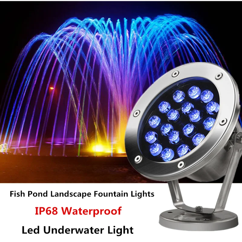 Iluminación subacuática para estanque, Led sumergibles impermeables Ip68 fuentes de agua, 12V, 24V, 12W, 18W y 24W AliExpress Luces e iluminación