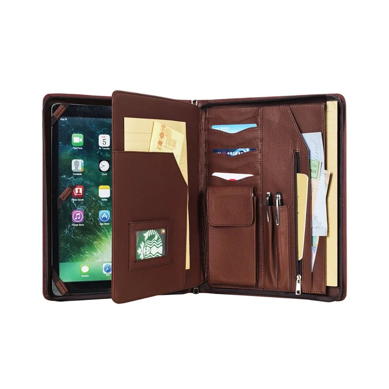 For iPad Pro 10.5 Ручной работы из натуральной кожи Padfolio Портфолио A4 папка, бизнес-документов Организатор руководителя путешествия чехол для переноски - Цвет: For iPad Pro 10.5