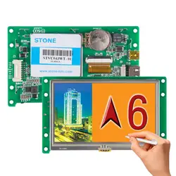 4.3 unidades de lcd tft com 4 fios de resistência e tela de toque rs232 para uso em máquina médica