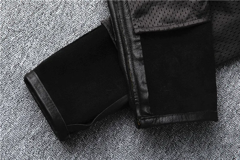 Men's Motorcycle Riding  genuine Leather Motorcycle Pants 18