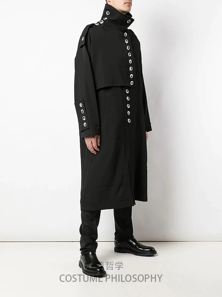 S~ 6XL! Настраиваемая Новая мужская одежда модная средняя и длинная многокнопочная Персонализированная ветровка
