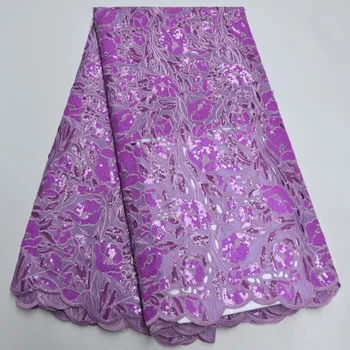 

High Quality Beads Mesh French Tulle Lace Embroidery Fabrics African Sequins Organza Lace Fabric High Quality Swiss Voile Lace