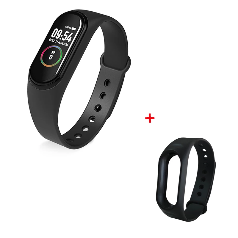 Black Plus strap LYKRY, мужские Смарт-часы с монитором сердечного ритма, кровяного давления, фитнес-часы, трекер сна, напоминание, умные часы для женщин, часы - Цвет: Black Plus strap