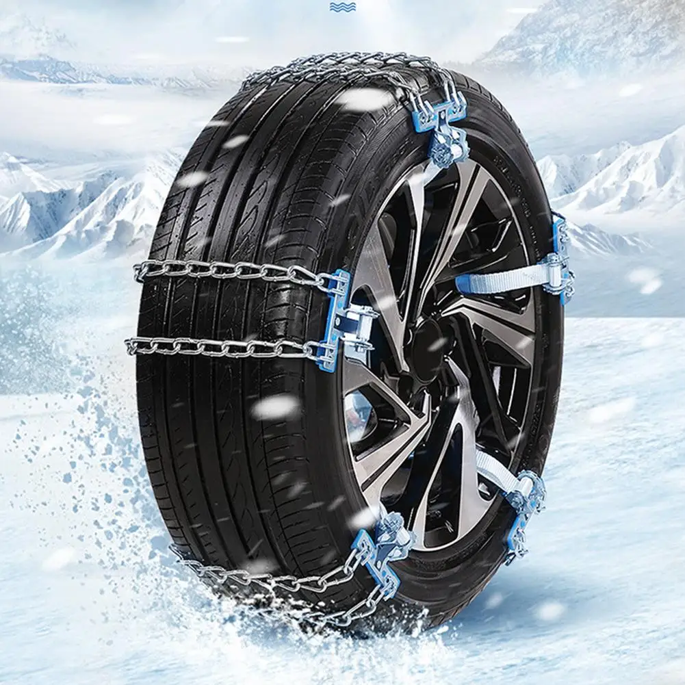 1 pcs Car Snow Chain Winter Tire Wheel Adjustable Anti-skid Safety Double Snap Skid Wheel Chains Autocross Winter Auto Parts