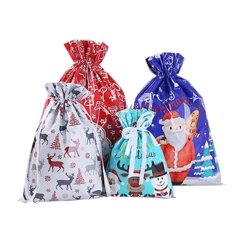 

30PCS Christmas Drawstring Gift Bags,Large Bags with 30 Pcs Ribbon Ties,Large Gift Boxes for Present,Christmas Party