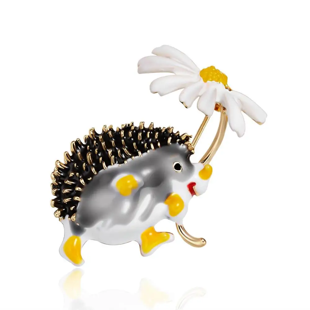 Trendy Nette Igel Tier Brosche Mode Bunte Daisy Broschen Für Frauen Schuhe Mantel Zubehör Neue Design Revers Pins Geschenk