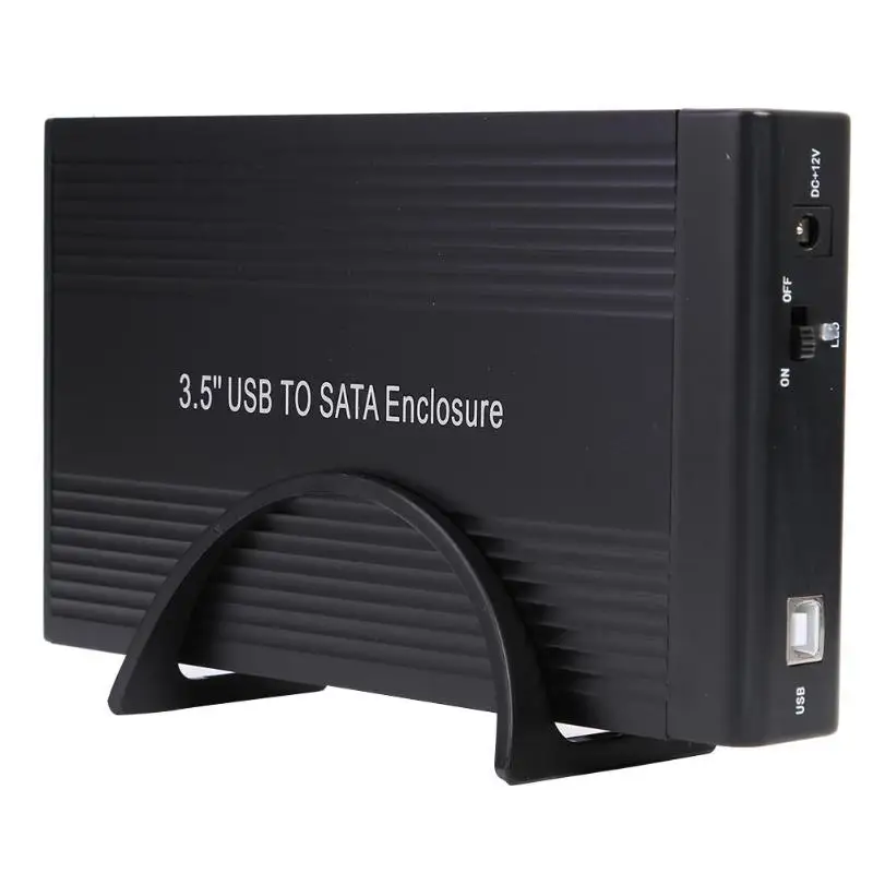 Корпус HDD 3,5 SATA к USB 2,0 адаптер для жесткого диска корпус из алюминиевого сплава для SSD диска HDD коробка внешняя крышка жесткого диска US Plug