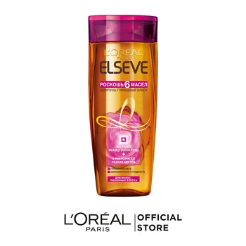

L'Oreal Paris Elseve Shampoo for hair "Эльсев, Luxury 6 oil", glossy shine, for hair, лишенных gloss 400 ml