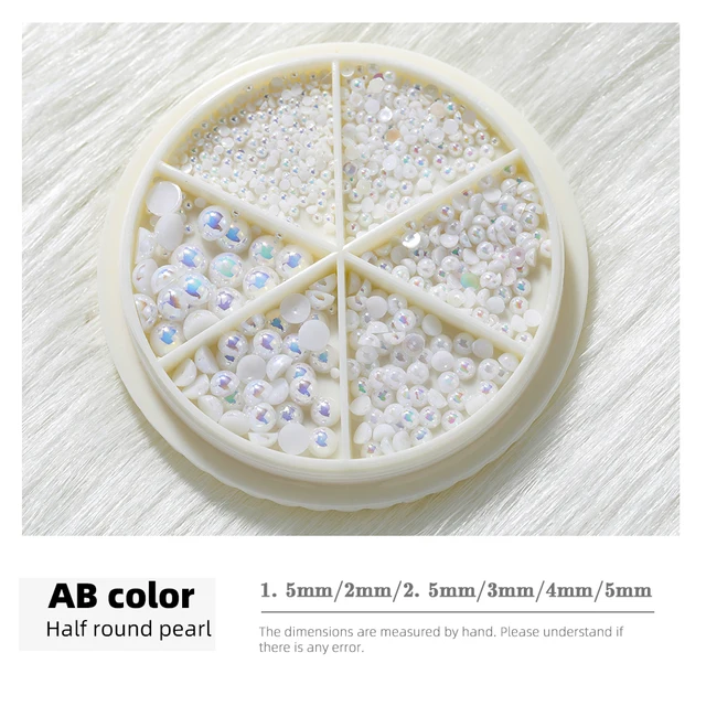 3D New nail decoration, three-dimensional half pearl, pearl,, decoration DIY beauty and nail products, DIY, various sizes 01