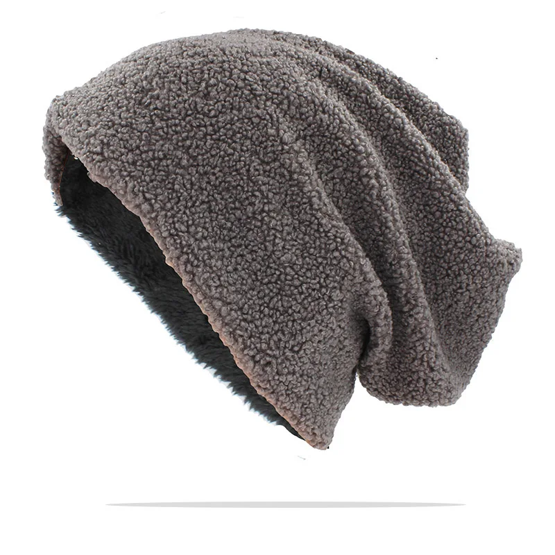 ALTOBEFUN Skullies Beanie Мужская зимняя шапка из искусственного меха теплая мешковатая Шапка Для Взрослых Шапочки плотная шапка для женщин Шапки BHT146