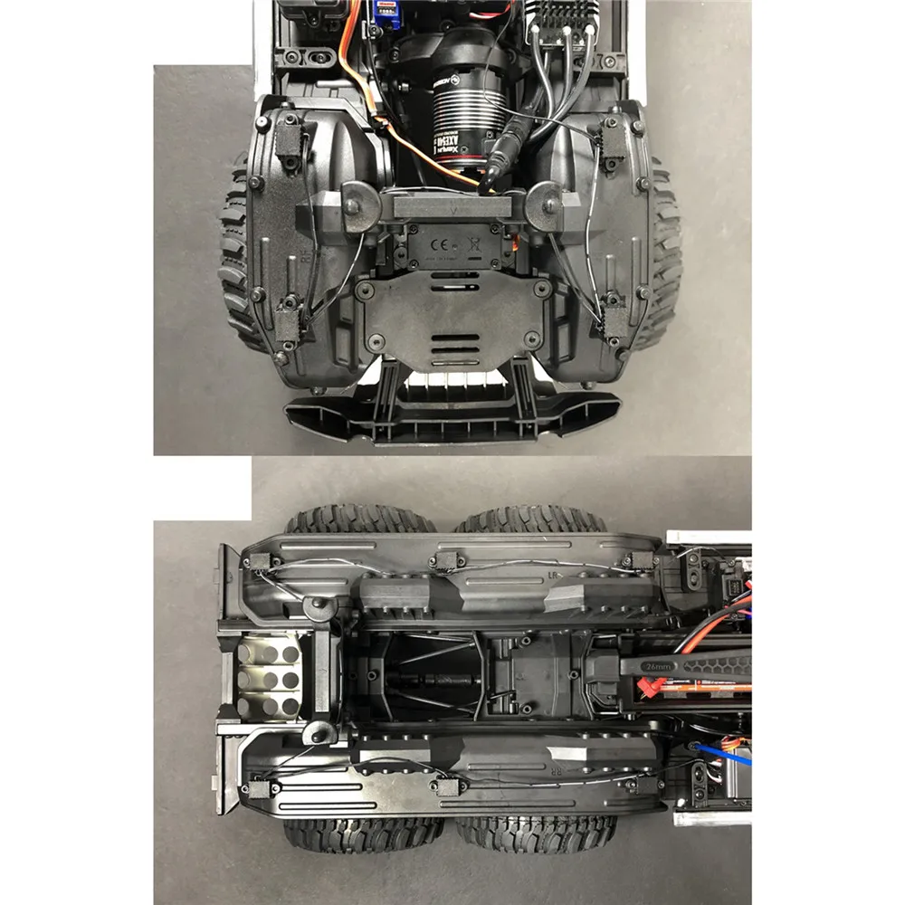 Колесная лампа для бровей, колесная арка, лампа для 1/10 TRAXXAS TRX6 G63 6x6, водонепроницаемый светодиодный светильник, запчасти для автомобилей с дистанционным управлением