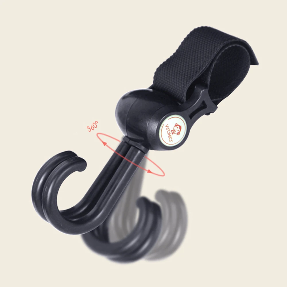 Baby Hanger Baby Bag Stroller Hooks Pram Rotatable Double Hook Cart Hook Accessories