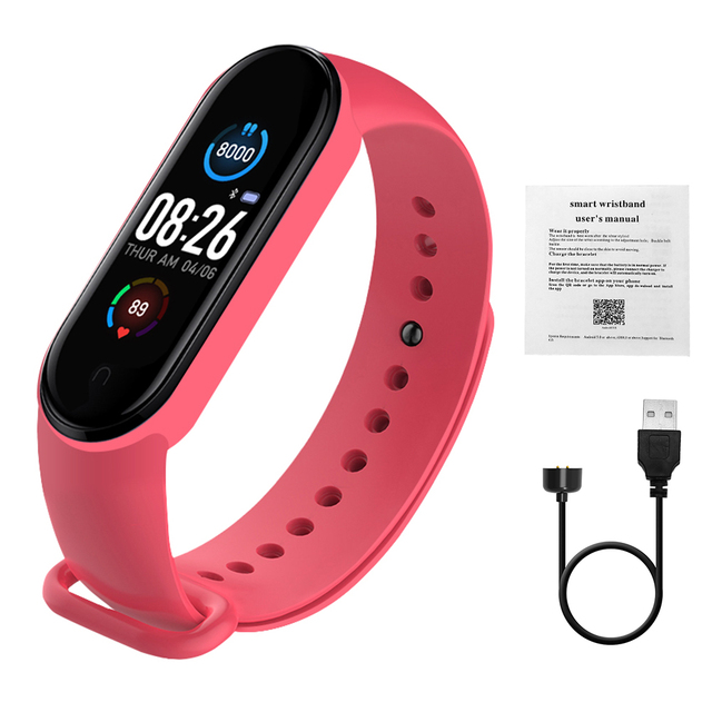 Smart watch Fitness Tracker Pedometer Heart Rate Blood Pressure Monitor Bluetooth-compatible M5 Smart Band Bracelet Men Women