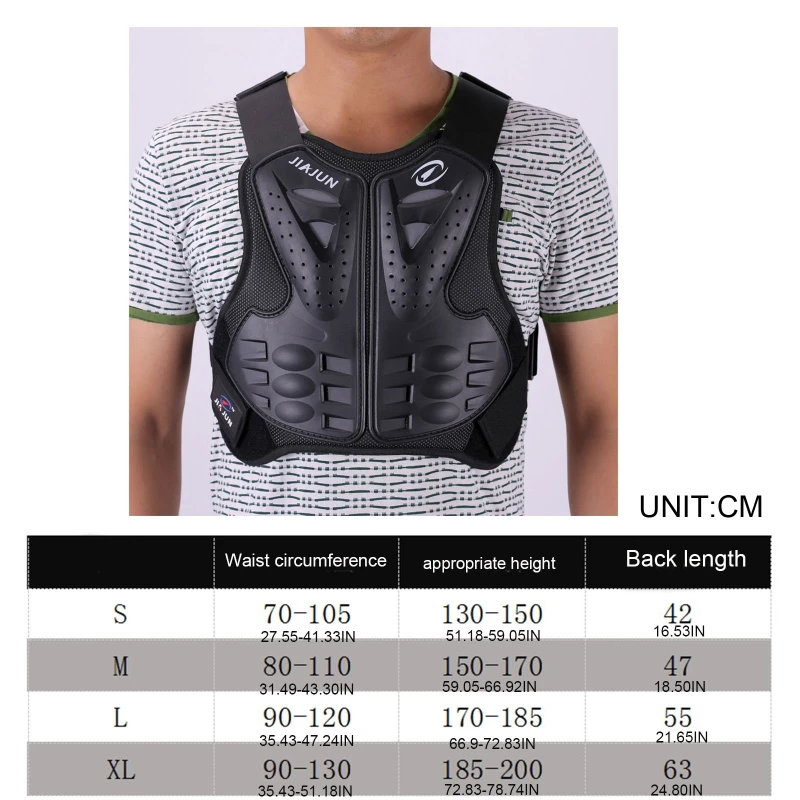 Adult Dirt Bike Body Armor Protective Gear Chest Back Protector Protection Vest