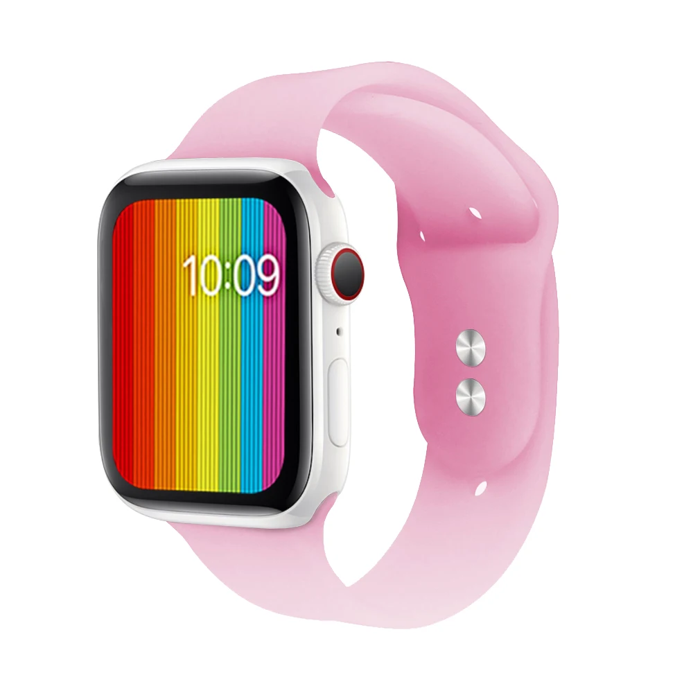 Силиконовый ремешок цвета желе для часов 42 мм 38 мм спортивный iwatch ремешок 40 мм 44 мм браслет на запястье для apple watch 5 4 3 2 1 серия - Цвет ремешка: Jelly powcer