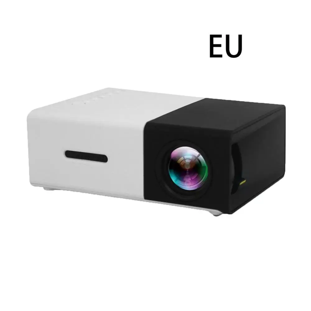 EU Plug Портативный мини-проектор 600 люмен Yg300 320X240 пикселей медиаплеер - Цвет: EU Plug