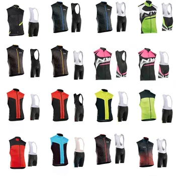 

Mens Cycling Sleeveless Jersey bib shorts sets Quick Dry MTB Racing Ropa Ciclismo Summer outdoor sport Cycling Jersey Set s70872