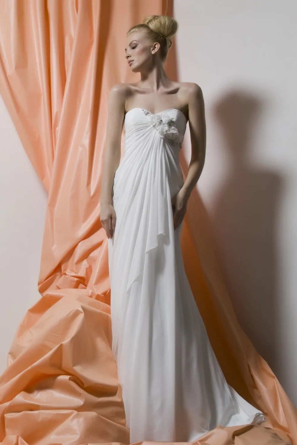 Robe de soiree Новое модное милое платье vestido de noiva для беременных женщин, белое шифоновое длинное свадебное платье, платья подружки невесты