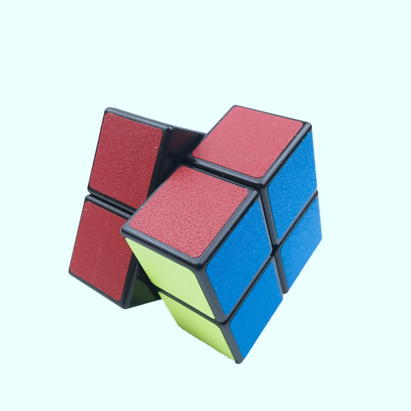Frosted sticker 2x2x2 магический куб для детей, обучающий скоростной кубик, Магическая игра, обучающая головоломка, кубики, игрушки для детей, студентов, соревнований, игрушка - Color: Frosted sticker